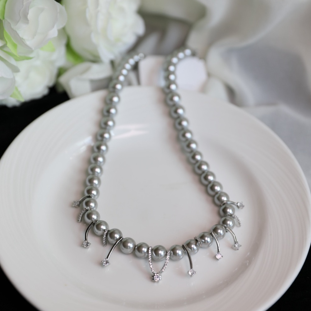 Grey Meteor Necklace